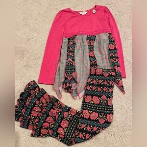 Matilda Jane ruffle bottom pants and matching top sz 6